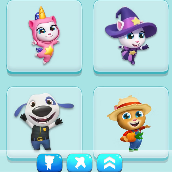Talking Tom Gold Run mobile interface with play button